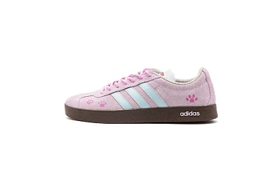 Adidas Neo VL Court Lifestyle Slip Resistant Cushioning Low Top Skateboard Shoes Unisex Pink