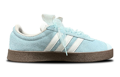 Adidas Neo VL Court Lifestyle Coverage Abrasion Resistant Balance Low Top Skateboard Shoes Unisex Light Blue