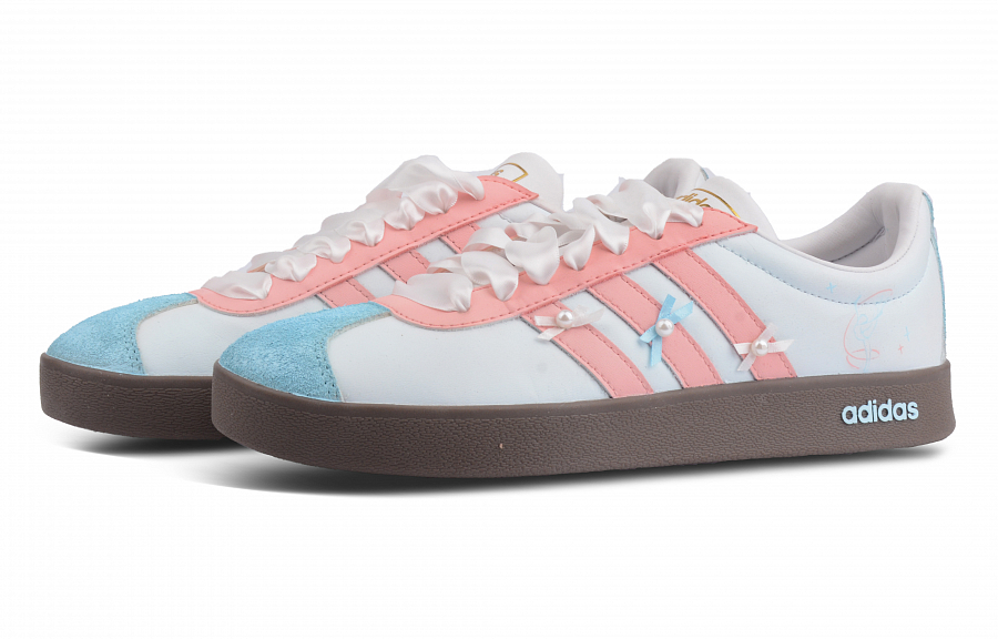Adidas Neo VL Court 2.0 Barbie Girl Anti Slip Wear Resistant Low Top Skateboard Shoes Unisex Pink Blue купить в интернет-магазине Yoocart с быстрой доставкой по России.