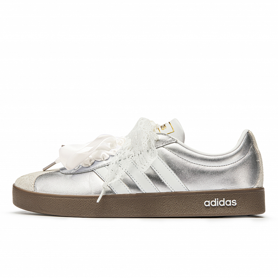 Adidas Neo VL Court 2.0 Bridge Pin Huayan Slip Resistant Low Top Skateboard Shoes Unisex Silver White купить в интернет-магазине Yoocart с быстрой доставкой по России.