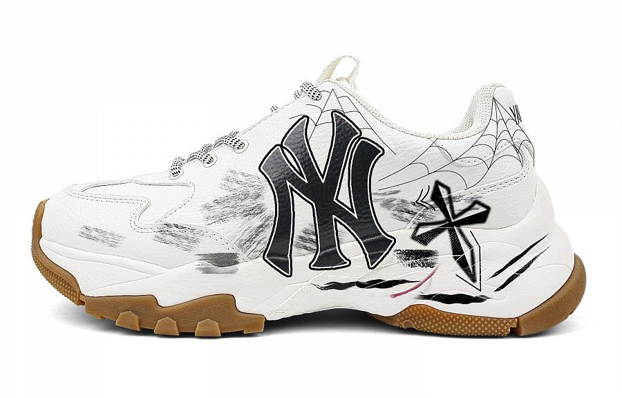 MLB Big Ball Chunky Sneakers Unisex Low Top White/Black