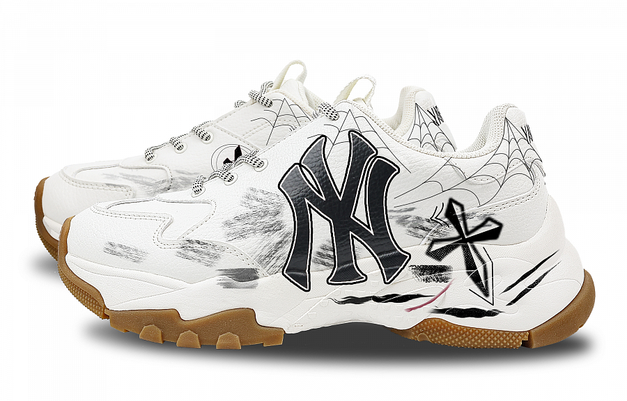 MLB Big Ball Chunky Sneakers Unisex Low Top White/Black