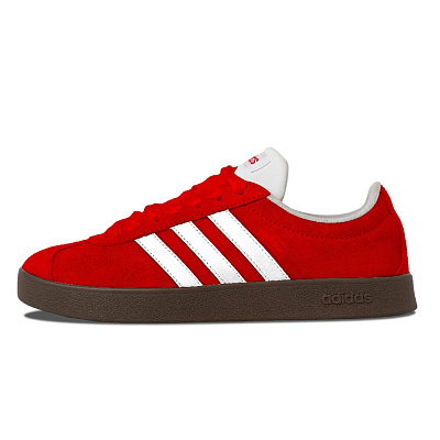 Adidas Neo VL Court 2.0 Anti Slip Wear Resistant Low Top Skateboard Shoes Unisex White Red