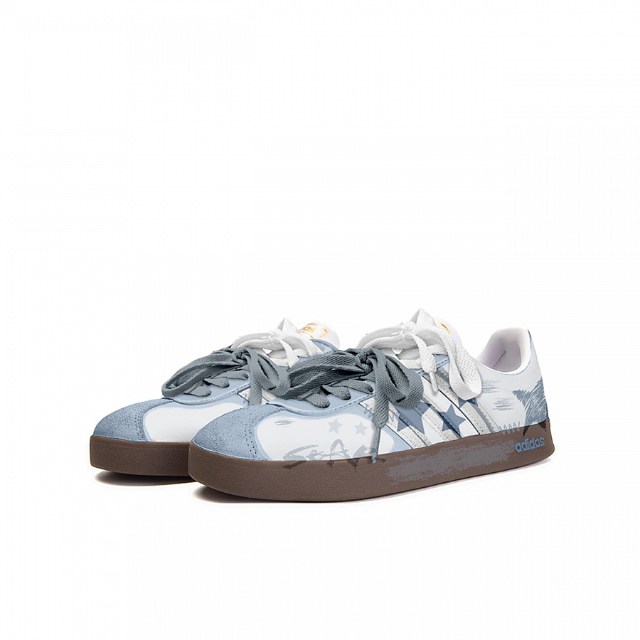 Adidas Neo VL Court 2.0 Goku World, Starry Night Shock Absorbers Low Top Skateboard Shoes Unisex Blue Brown купить в интернет-магазине Yoocart с быстрой доставкой по России.