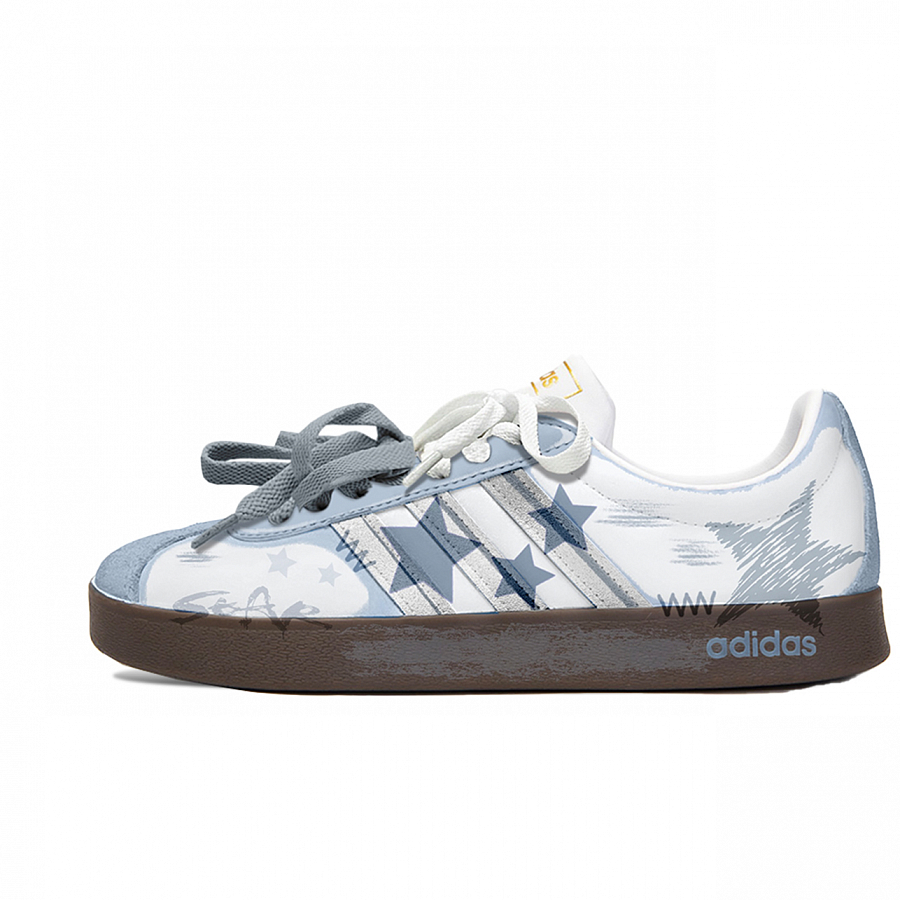 Adidas Neo VL Court 2.0 Goku World, Starry Night Shock Absorbers Low Top Skateboard Shoes Unisex Blue Brown купить в интернет-магазине Yoocart с быстрой доставкой по России.