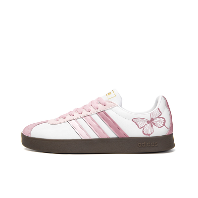 Adidas Neo VL Court 2.0 Anti-Slip Wear-Resistant Low-Top Skateboard Shoes Unisex Pink White