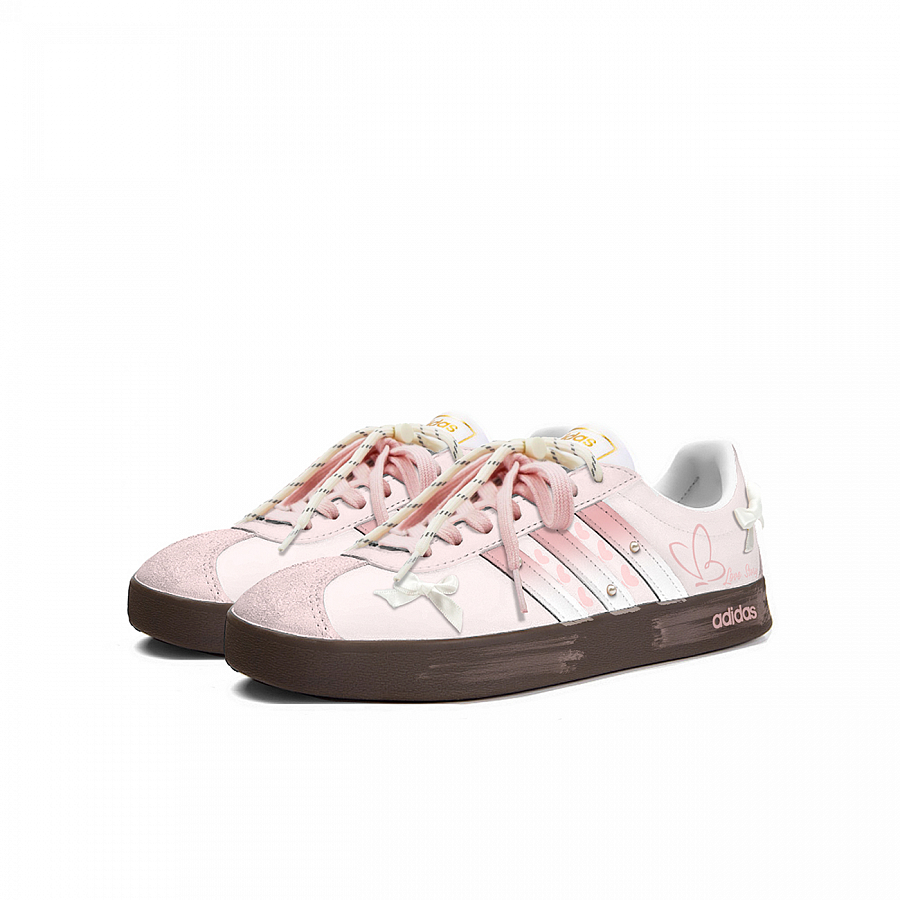 Adidas Neo VL Court 2.0 Butterfly Love Shock Absorbers Low Top Skateboard Shoes Unisex Pink Brown купить в интернет-магазине Yoocart с быстрой доставкой по России.