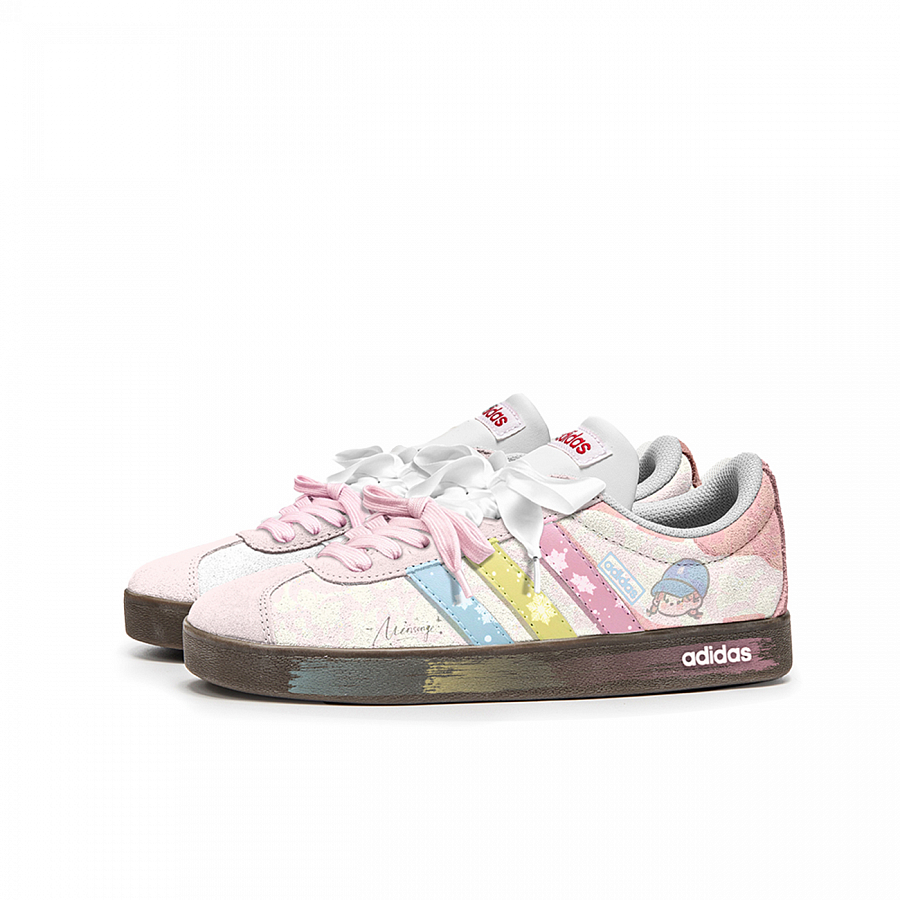 Adidas Neo VL Court 2.0 Low Top Skateboard Shoes Unisex Pink Brown купить в интернет-магазине Yoocart с быстрой доставкой по России.