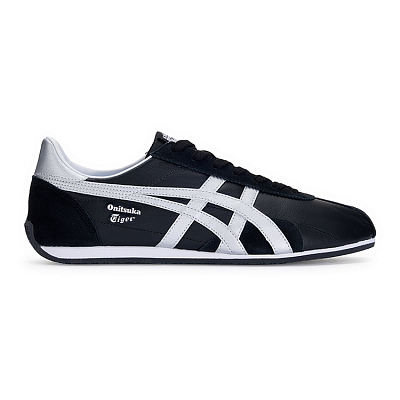 Onitsuka Tiger Runspark Anti Slip Wear Resistant Low Top Casual Shoes Unisex Black Silver