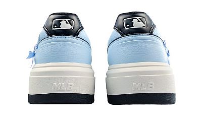 MLB Chunky Liner Wear-Resistant Slip-Resistant Low-Top Skateboard Shoes Unisex Black White Blue