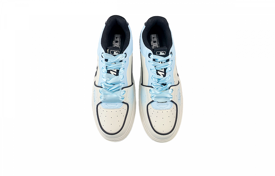 MLB Chunky Liner Wear-Resistant Slip-Resistant Low-Top Skateboard Shoes Unisex Black White Blue