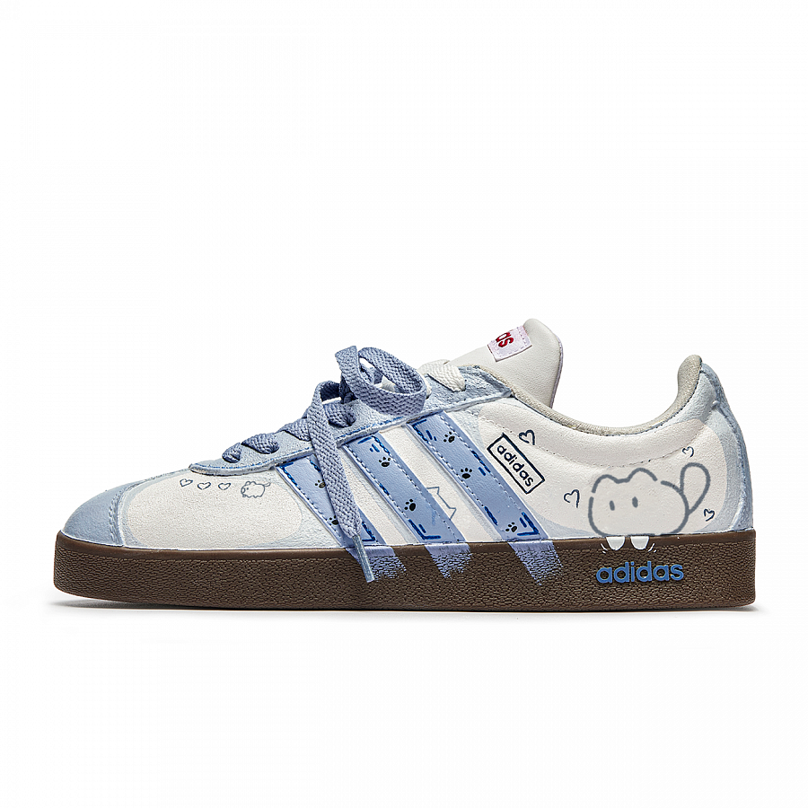 Adidas Neo VL Court Lifestyle Kitten Worm Anti Slip Wear Resistant Low Top Skateboard Shoes Unisex Blue купить в интернет-магазине Yoocart с быстрой доставкой по России.