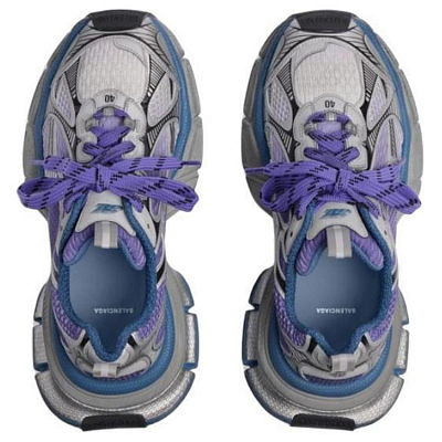 Balenciaga 3XL GRADIENT Low Top Casual Shoes Women's Purple Gray