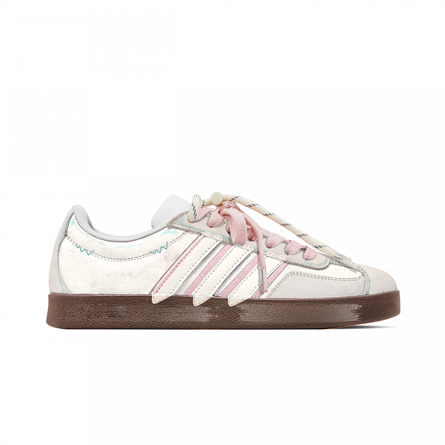 Adidas Neo VL Court 2.0 Cream Sauces Shock Absorbers Low Top Skateboard Shoes Unisex Pink Brown купить в интернет-магазине Yoocart с быстрой доставкой по России.