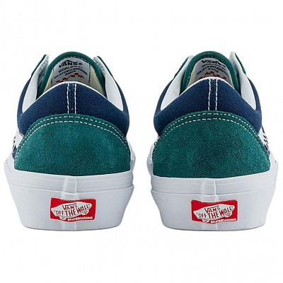 Vans Anti Slip Wear Resistant Low Top Skateboard Shoes Unisex Blue Green