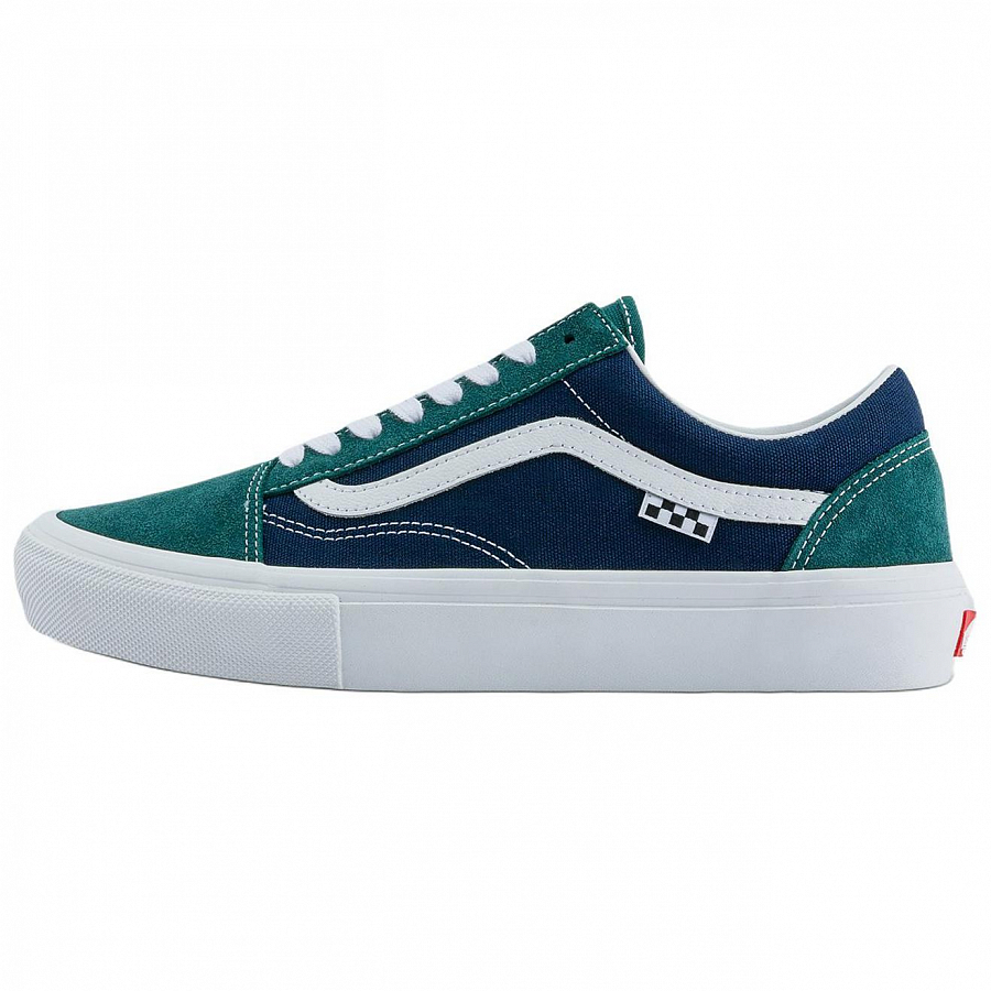 Vans Anti Slip Wear Resistant Low Top Skateboard Shoes Unisex Blue Green купить в интернет-магазине Yoocart с быстрой доставкой по России.