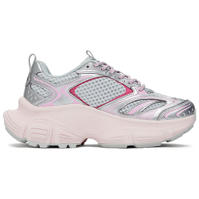 MLB New York Yankees Anti-Slip Wear-Resistant Low-Top Chunky Sneakers Unisex Pink