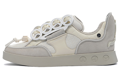 LI NING 1990 Heavy Pupils Low Top Skateboard Shoes Men's Yellow Gray
