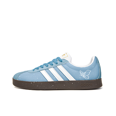 Adidas Neo VL Court 2.0 Orange Blossoms Anti Slip Wear Resistant Low Top Skateboard Shoes Unisex Peacock Blue
