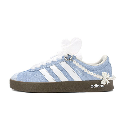 Adidas Neo VL Court Lifestyle Anti Slip Wear Resistant Low Top Skateboard Shoes Unisex Blue White