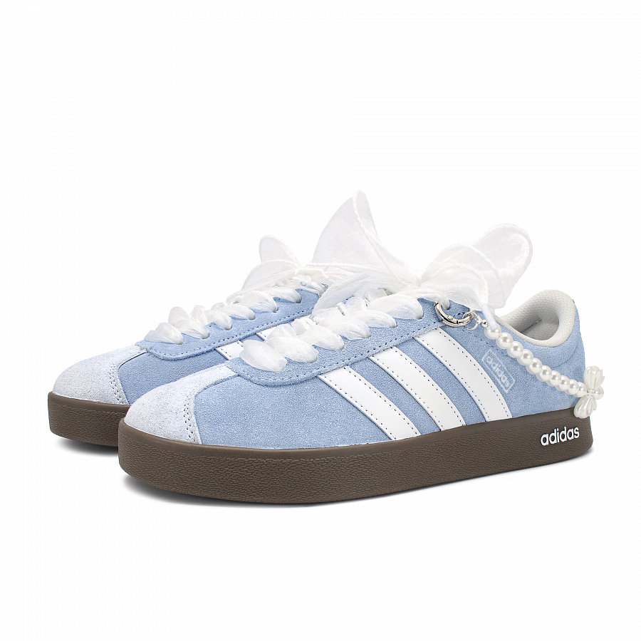 Adidas Neo VL Court Lifestyle Anti Slip Wear Resistant Low Top Skateboard Shoes Unisex Blue White купить в интернет-магазине Yoocart с быстрой доставкой по России.