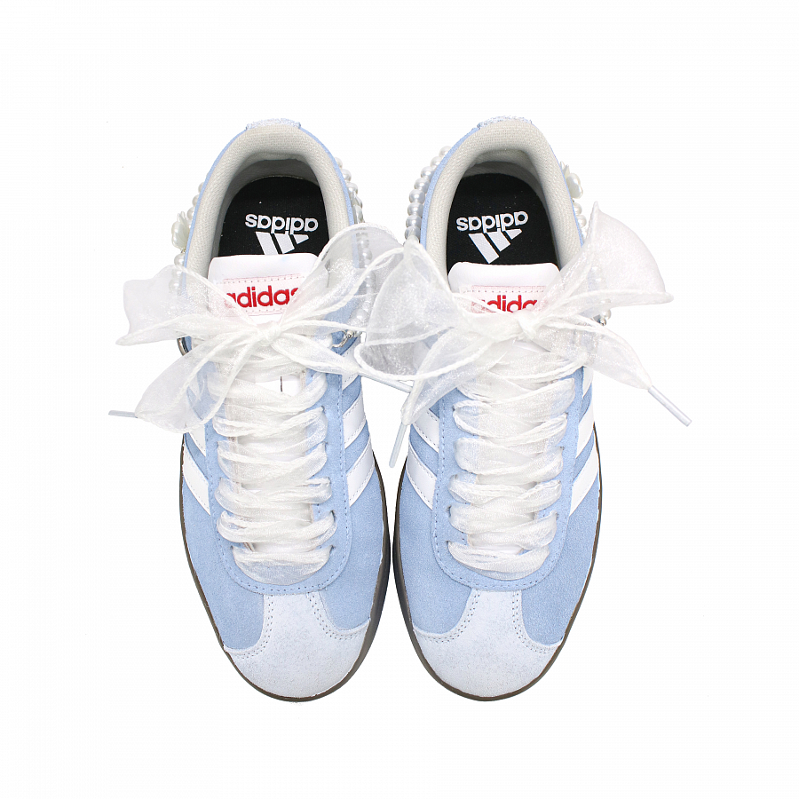 Adidas Neo VL Court Lifestyle Anti Slip Wear Resistant Low Top Skateboard Shoes Unisex Blue White купить в интернет-магазине Yoocart с быстрой доставкой по России.