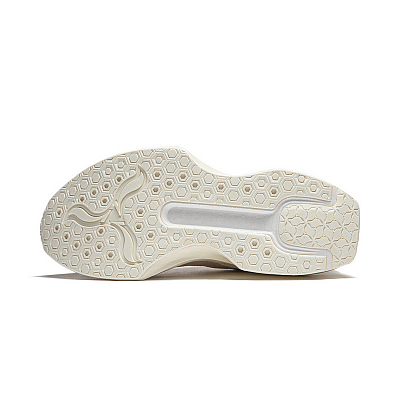 LI NING 1990 Dimensity Cushioned Wear Resistant Breathable Low Top Running Shoes Men's Ecru