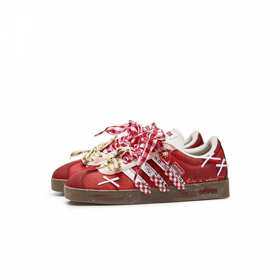Adidas VL COURT 2.0 WuJie, Box, Strawberry Cushioning Low top Skateboard Shoes Unisex Red Brown купить в интернет-магазине Yoocart с быстрой доставкой по России.