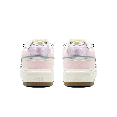 MLB Chunky Liner Anti-Slip Wear-Resistant Low-Top Skateboard Shoes Unisex Beige Pink