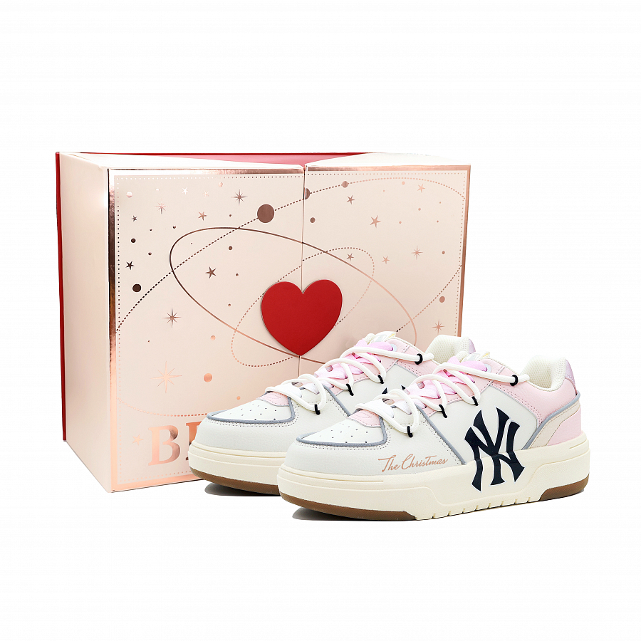 MLB Chunky Liner Anti-Slip Wear-Resistant Low-Top Skateboard Shoes Unisex Beige Pink купить в интернет-магазине Yoocart с быстрой доставкой по России.