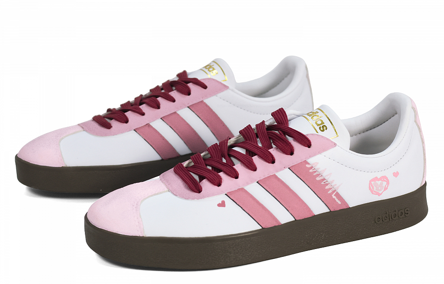 Adidas Neo VL Court 2.0 Kelu, Berry Story Anti Slip Wear Resistant Low Top Skateboard Shoes Unisex White Pink купить в интернет-магазине Yoocart с быстрой доставкой по России.