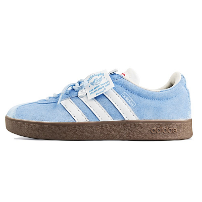 Adidas Neo VL Court 2.0 Slip Resistant, Abrasion Resistant, Lightweight Low Top Skateboard Shoes Unisex Blue