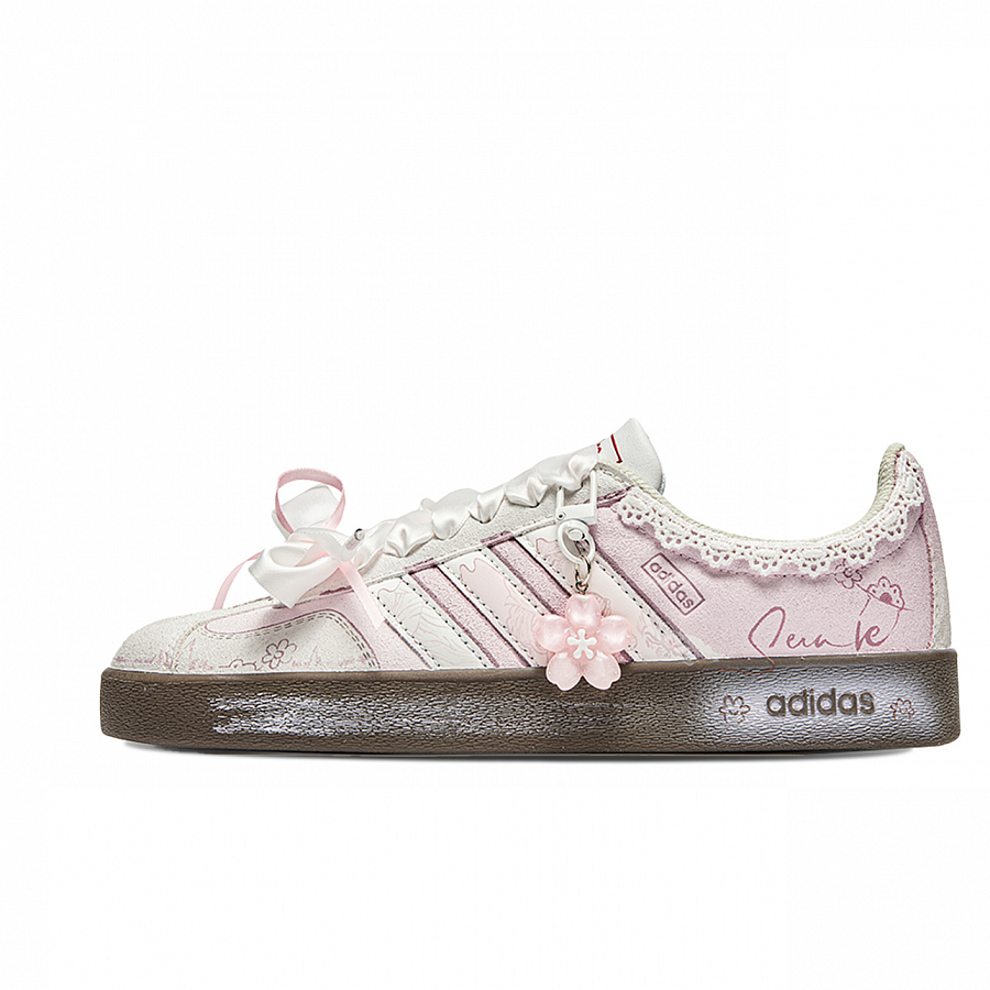 Adidas Neo VL Court Lifestyle WuJie, Peach Blossom Cat Shock Absorbers Low Top Skateboard Shoes Unisex Pink Brown купить в интернет-магазине Yoocart с быстрой доставкой по России.