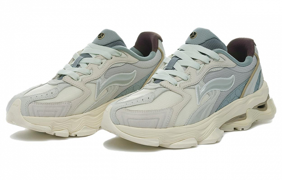 LI-NING 1990 Wear-Resistant Low-Top Casual Shoes Women's Gray