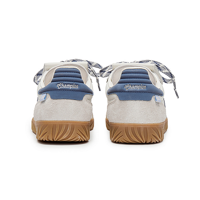 Champion T-Head German Army Trainers Champ T-Trainer Low-Top Skateboard Shoes Men's Milk White/Vintage Indigo
