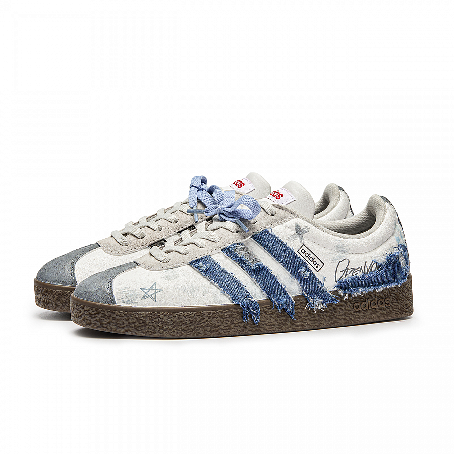 Adidas Neo VL Court Lifestyle Indigo Cushioning Low Top Skateboard Shoes Unisex Blue Brown купить в интернет-магазине Yoocart с быстрой доставкой по России.
