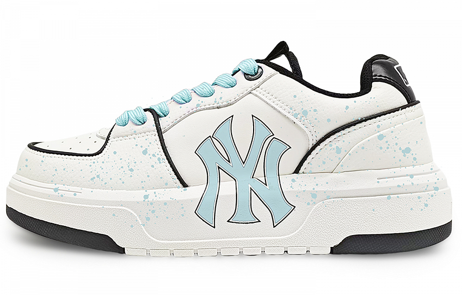 MLB Chunky Liner Abrasion Resistant Low Top Skateboard Shoes Unisex White Blue