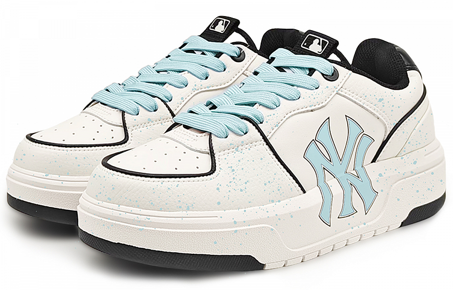 MLB Chunky Liner Abrasion Resistant Low Top Skateboard Shoes Unisex White Blue