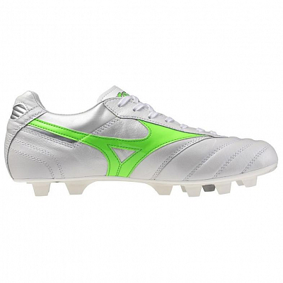 Mizuno MORELIA 2 Anti-Slip Wear-Resistant Soccer Shoes Unisex White Green