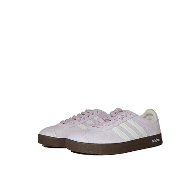 Adidas Neo VL Court 2.0 Grape Milk Candy Anti-Slip Wear-Resistant Low-Top Skateboard Shoes Unisex Pink White