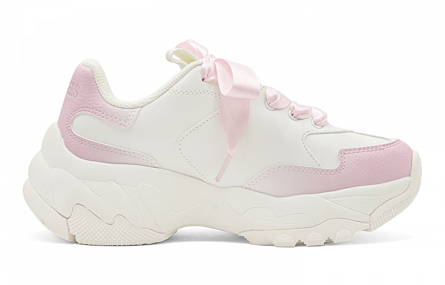 MLB Big Ball Chunky Romantic Gift, Pink Love Letter Low Top Chunky Sneakers Unisex Pink