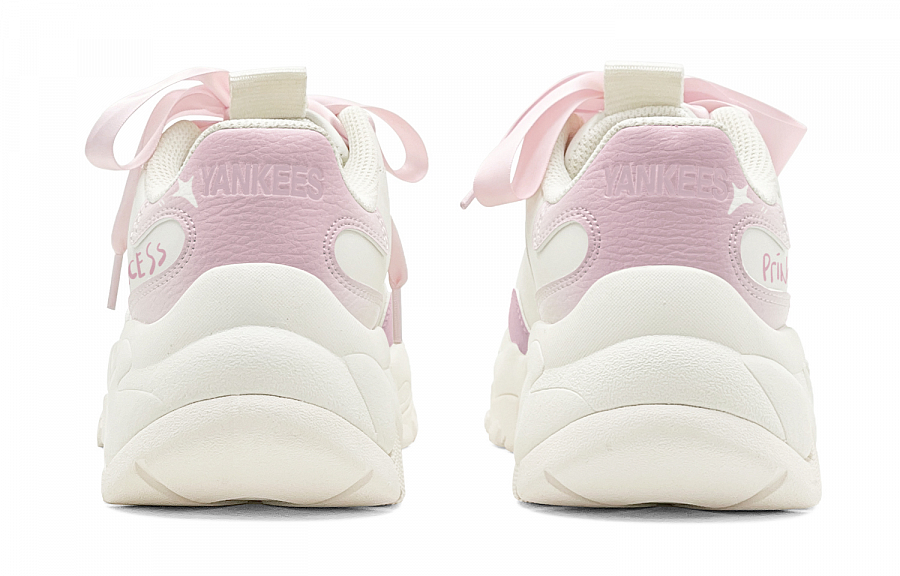 MLB Big Ball Chunky Romantic Gift, Pink Love Letter Low Top Chunky Sneakers Unisex Pink