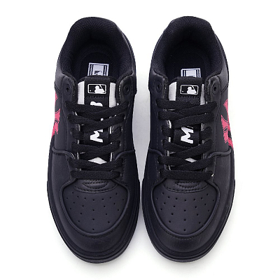 MLB Chunky Liner Anti-Slip Wear-Resistant Low-Top Skateboard Shoes Unisex Black Pink