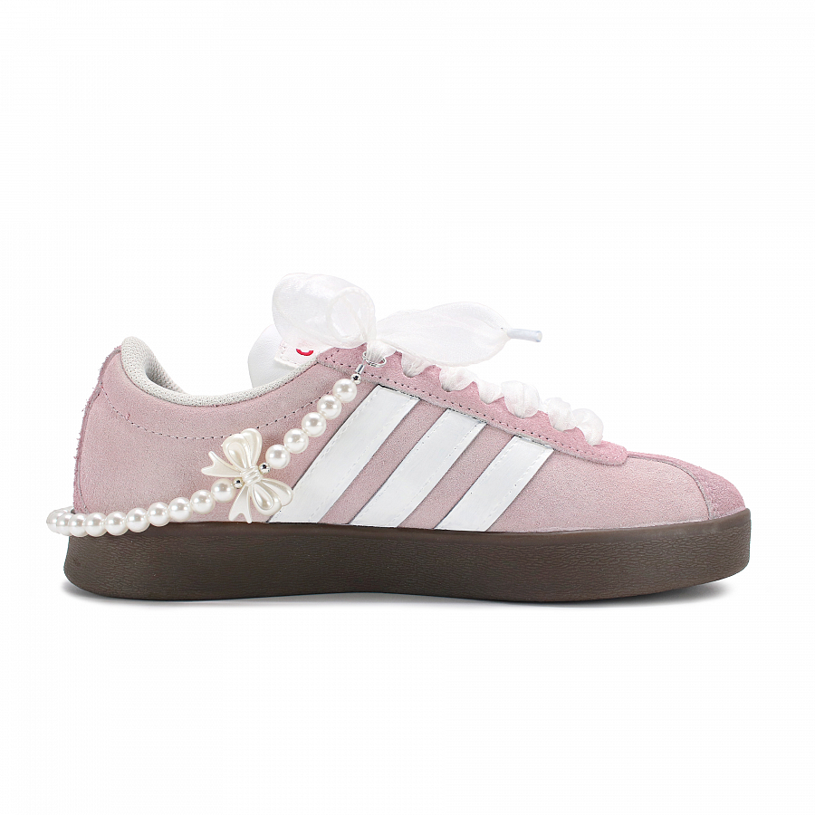 Adidas Neo VL Court Lifestyle Anti Slip Wear Resistant Low Top Skateboard Shoes Unisex Pink White купить в интернет-магазине Yoocart с быстрой доставкой по России.