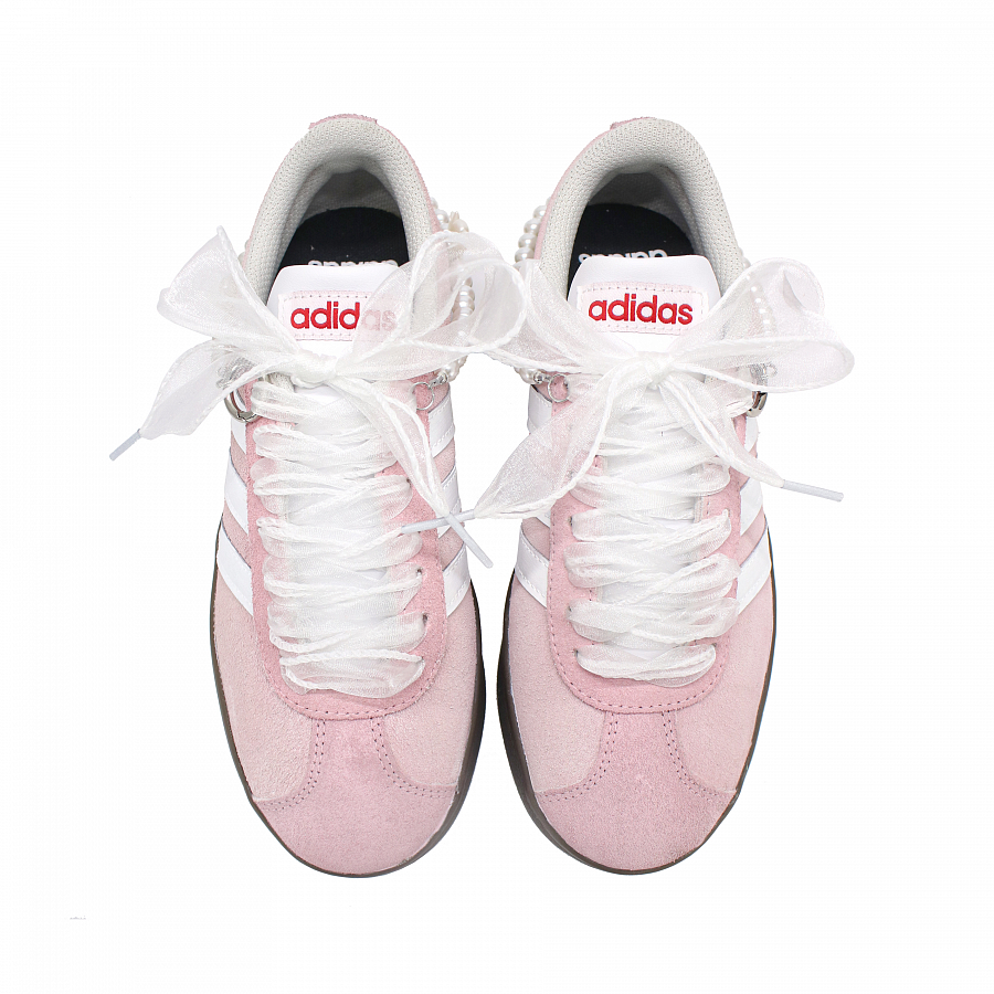 Adidas Neo VL Court Lifestyle Anti Slip Wear Resistant Low Top Skateboard Shoes Unisex Pink White купить в интернет-магазине Yoocart с быстрой доставкой по России.