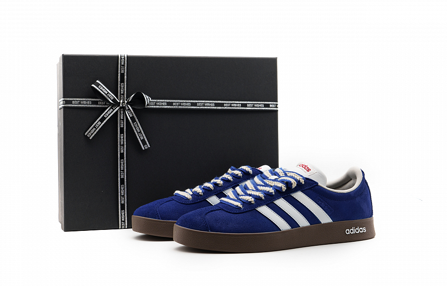 Adidas Neo VL Court 2.0 Slip Resistant Low Top Skateboard Shoes Unisex White Blue купить в интернет-магазине Yoocart с быстрой доставкой по России.