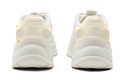 MLB Big Ball Chunky Abrasion-Resistant Low-Top Chunky Sneakers Unisex Yellow White