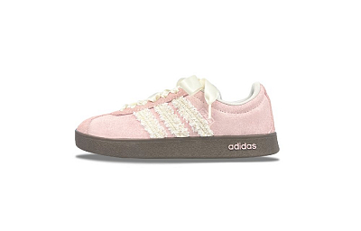 Adidas Neo VL Court 2.0 Anti Slip Wear Resistant Low Top Skateboard Shoes Unisex Pink