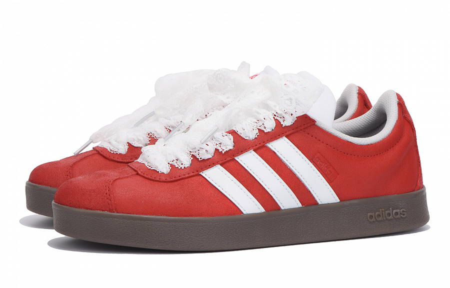 Adidas Neo Vl Court Classic Anti-Slip Wear-Resistant Low-Top Skateboard Shoes Unisex Red White купить в интернет-магазине Yoocart с быстрой доставкой по России.