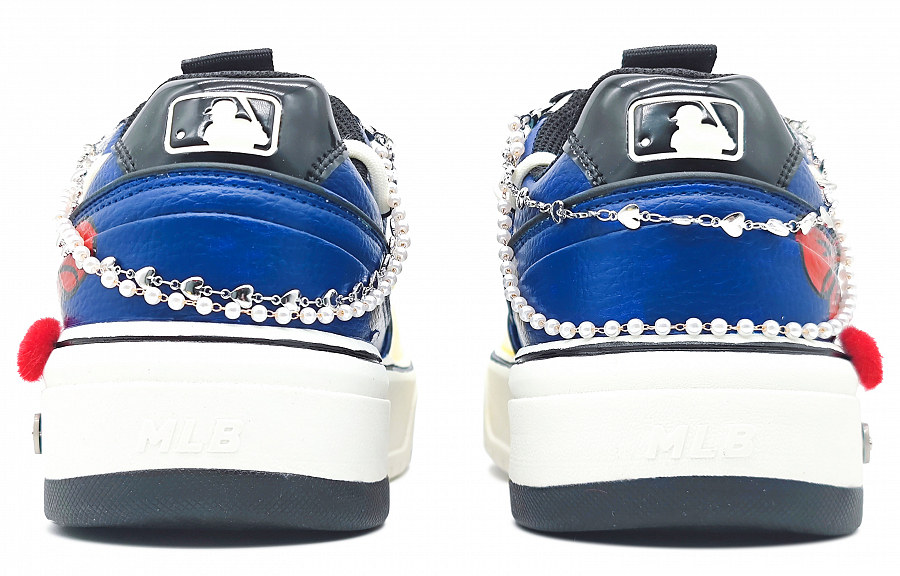 MLB Chunky Liner Abrasion Resistant Low Top Skateboard Shoes Unisex White Yellow Blue